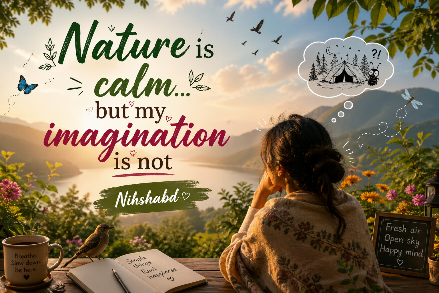 Nature Is Calm… But My Imagination Is Not 😌🌿🐜
