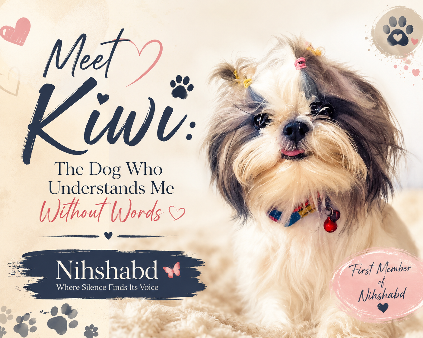 Kiwi, a Shih Tzu dog who understands me without words