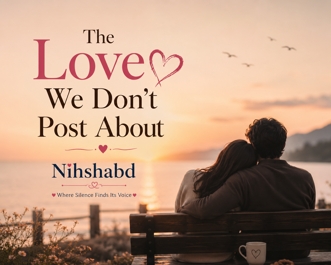 The Love We Don’t Post About – couple sitting together at sunset