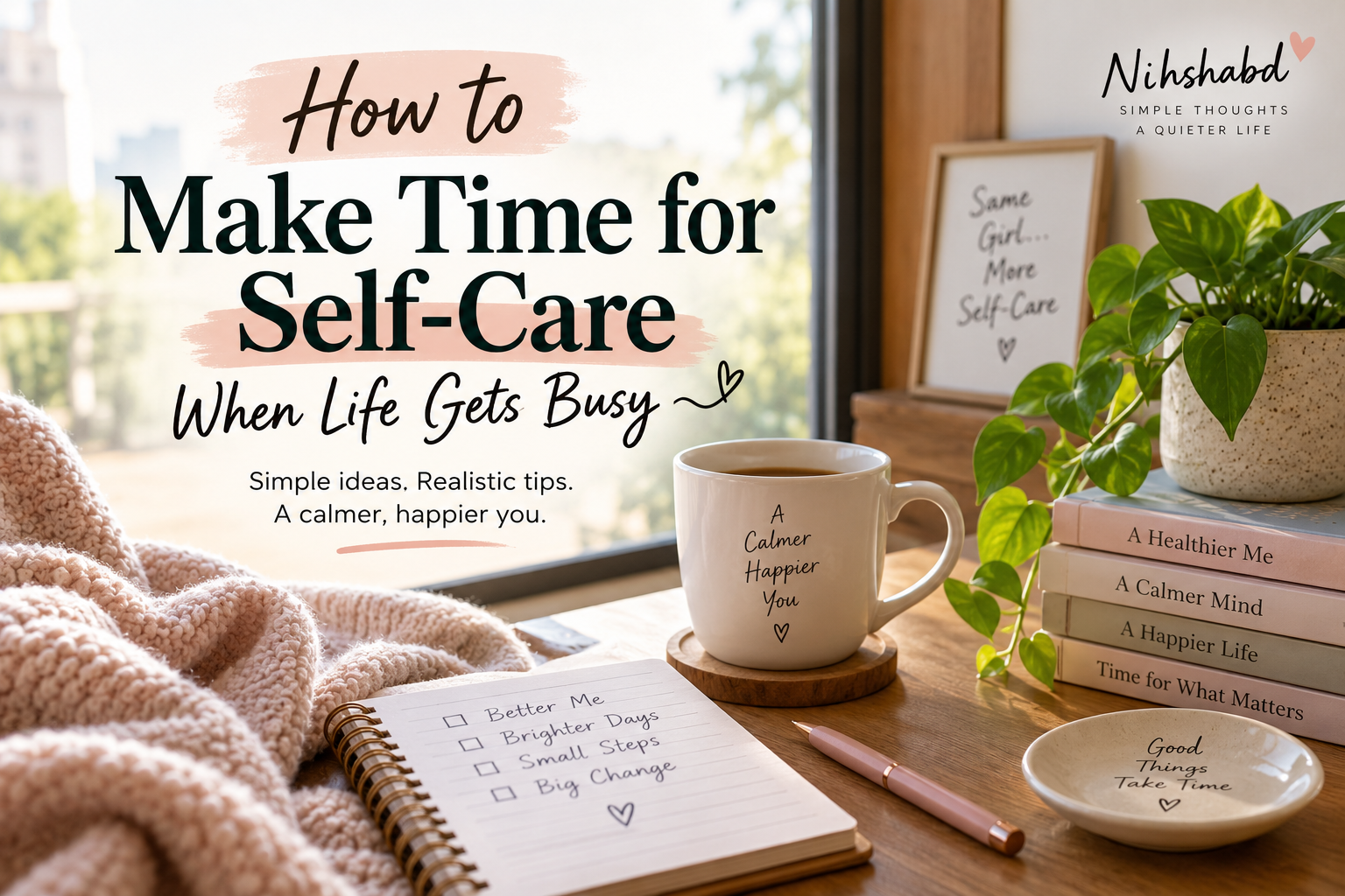 How to make time for self-care when life gets busy - Nihshabd